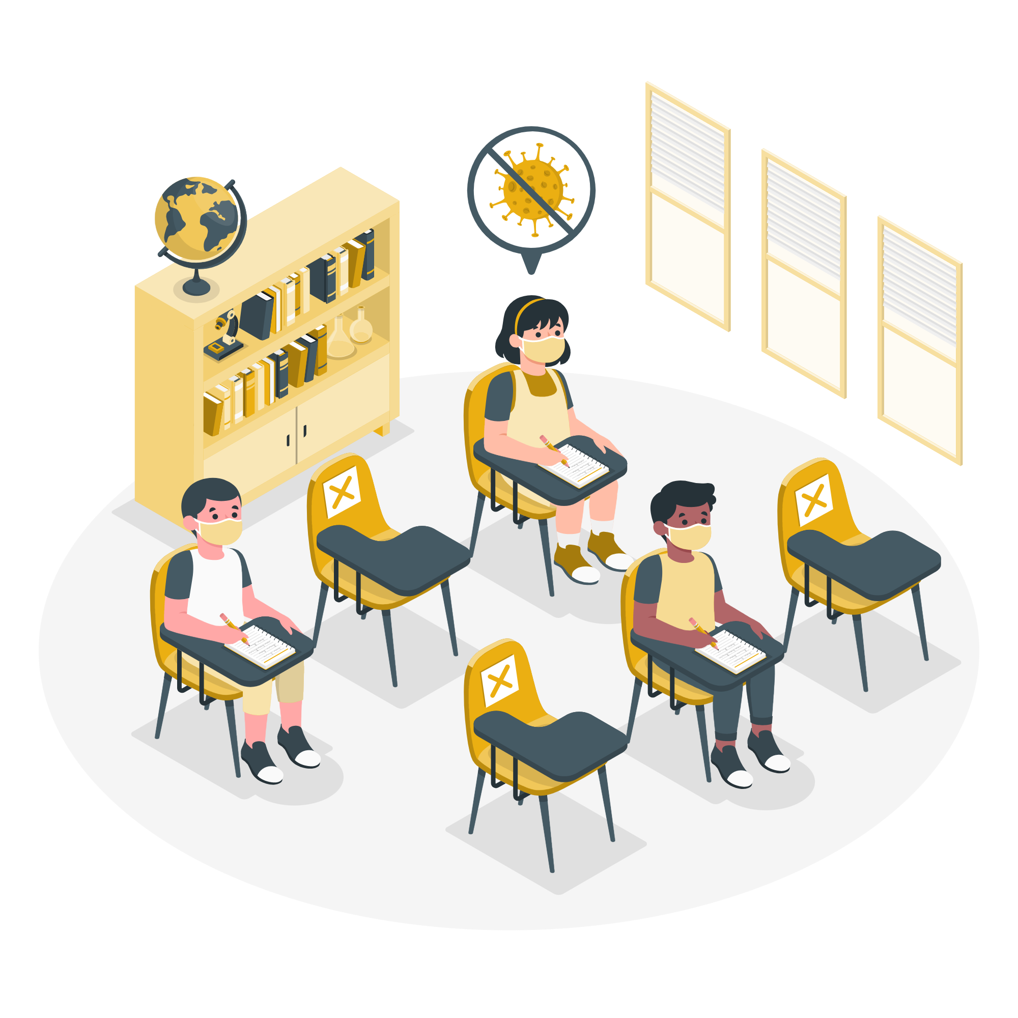 Social distance at school-amico Social distance at school-amico
